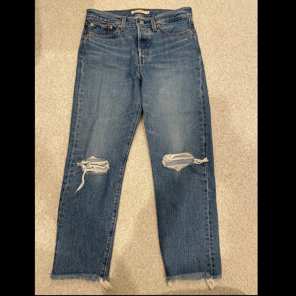 Levi’s straight leg wedgie jeans